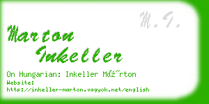 marton inkeller business card